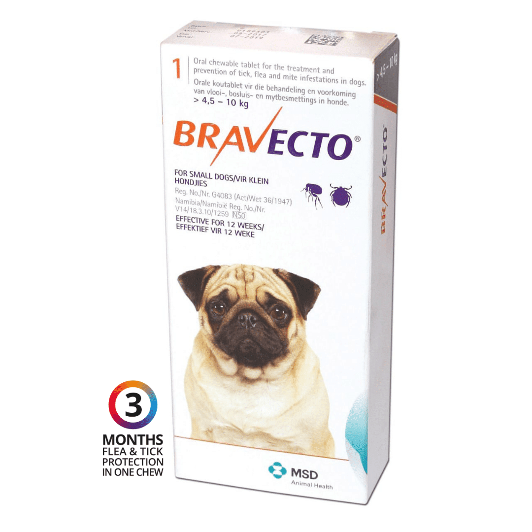 Bravecto Chewable Tablet For Dogs 4 5 To 10kg 1 Treatment
